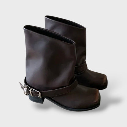 Olaya | Botines vaqueros con punta cuadrada