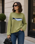 Marisol | Suéter oversize con sardina en jacquard