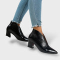 Vivianne | Botines texturizados con tacón medio