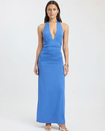 María | Vestido maxi con cuello halter