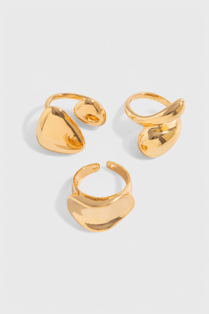 Loreta | Anillos metálicos irregulares