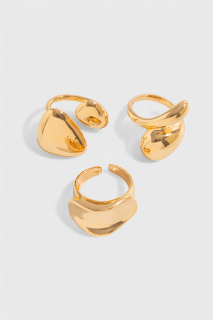 Loreta | Anillos metálicos irregulares