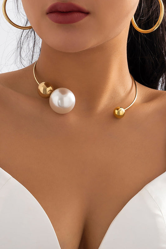 Chiara | Collares de perlas metálicas