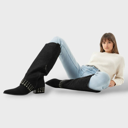 Sabrina | Botines elegantes de tacón con tachuelas