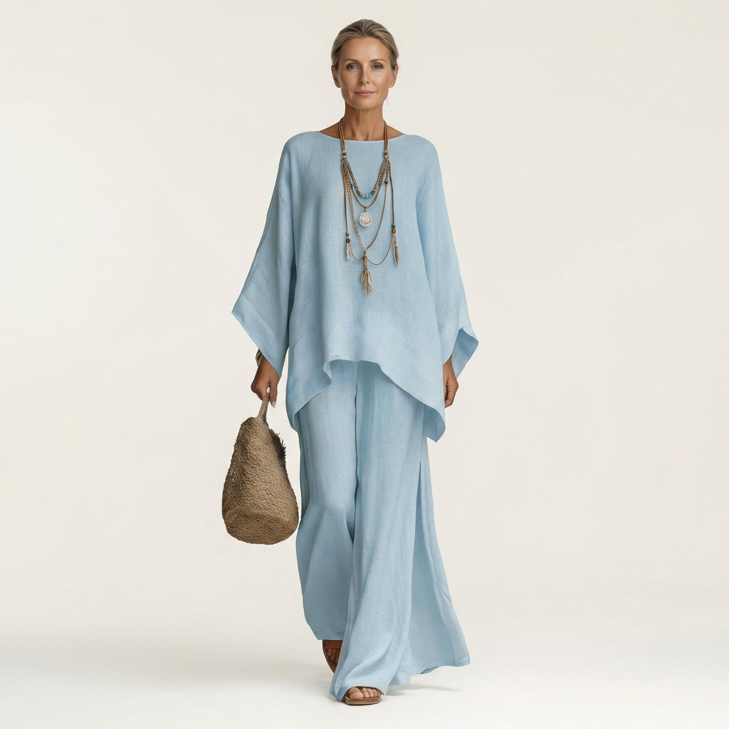 Candela | Conjunto bohemio de lino