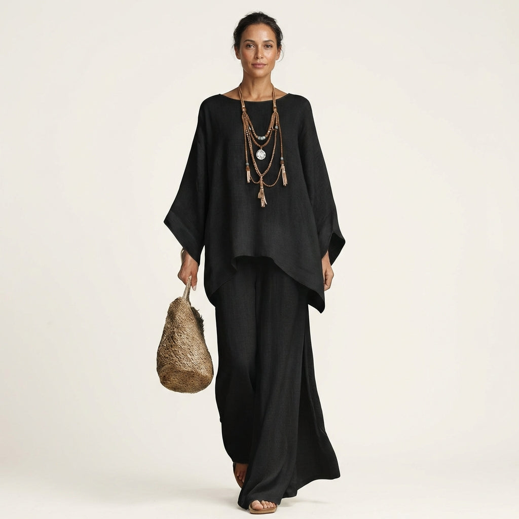 Candela | Conjunto bohemio de lino