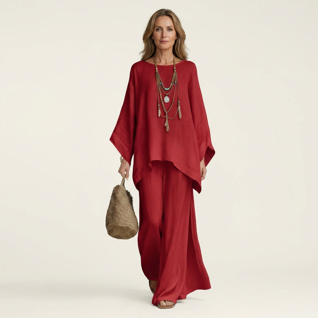 Candela | Conjunto bohemio de lino