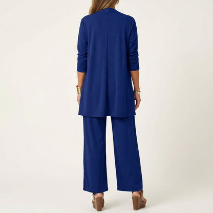 Clarissa | Conjunto de tres piezas con pantalón ancho