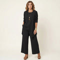 Clarissa | Conjunto de tres piezas con pantalón ancho