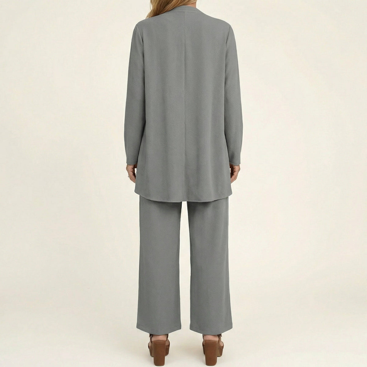 Clarissa | Conjunto de tres piezas con pantalón ancho