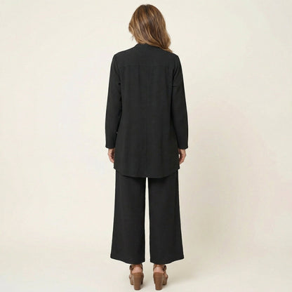 Clarissa | Conjunto de tres piezas con pantalón ancho