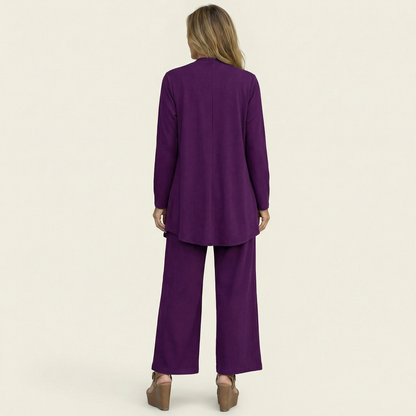 Clarissa | Conjunto de tres piezas con pantalón ancho