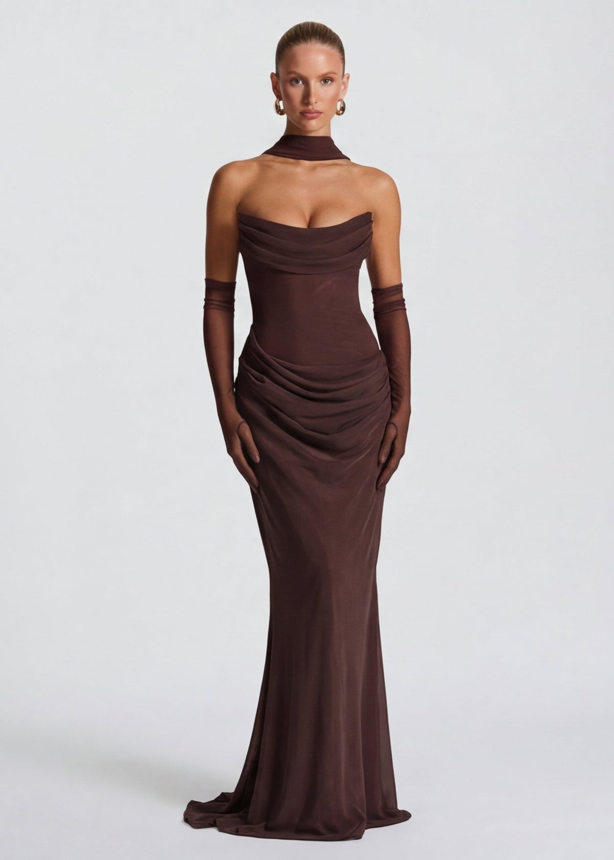 Lily | Vestido largo drapeado