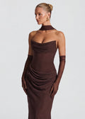 Emilia | Vestido largo drapeado