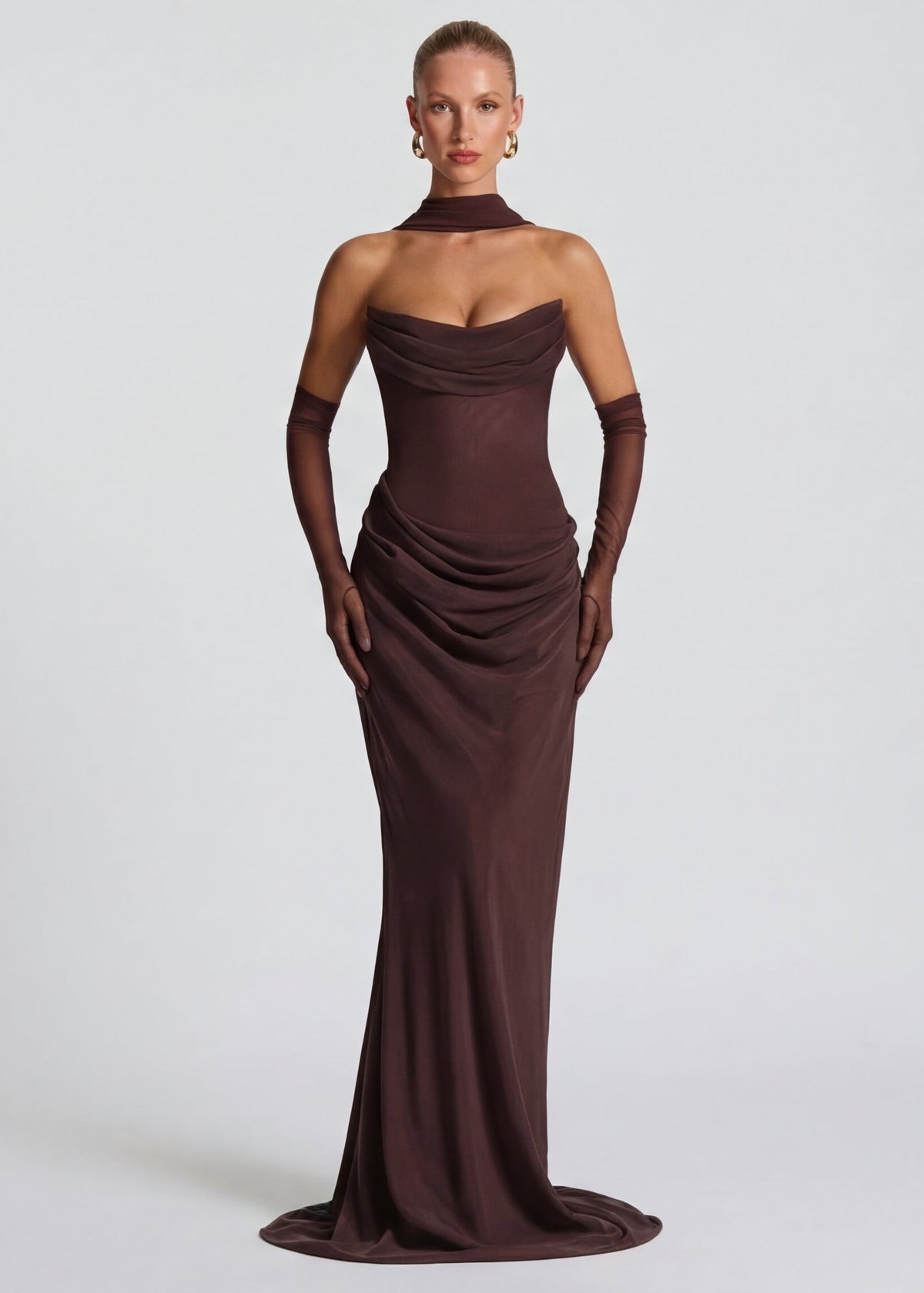 Emilia | Vestido largo drapeado