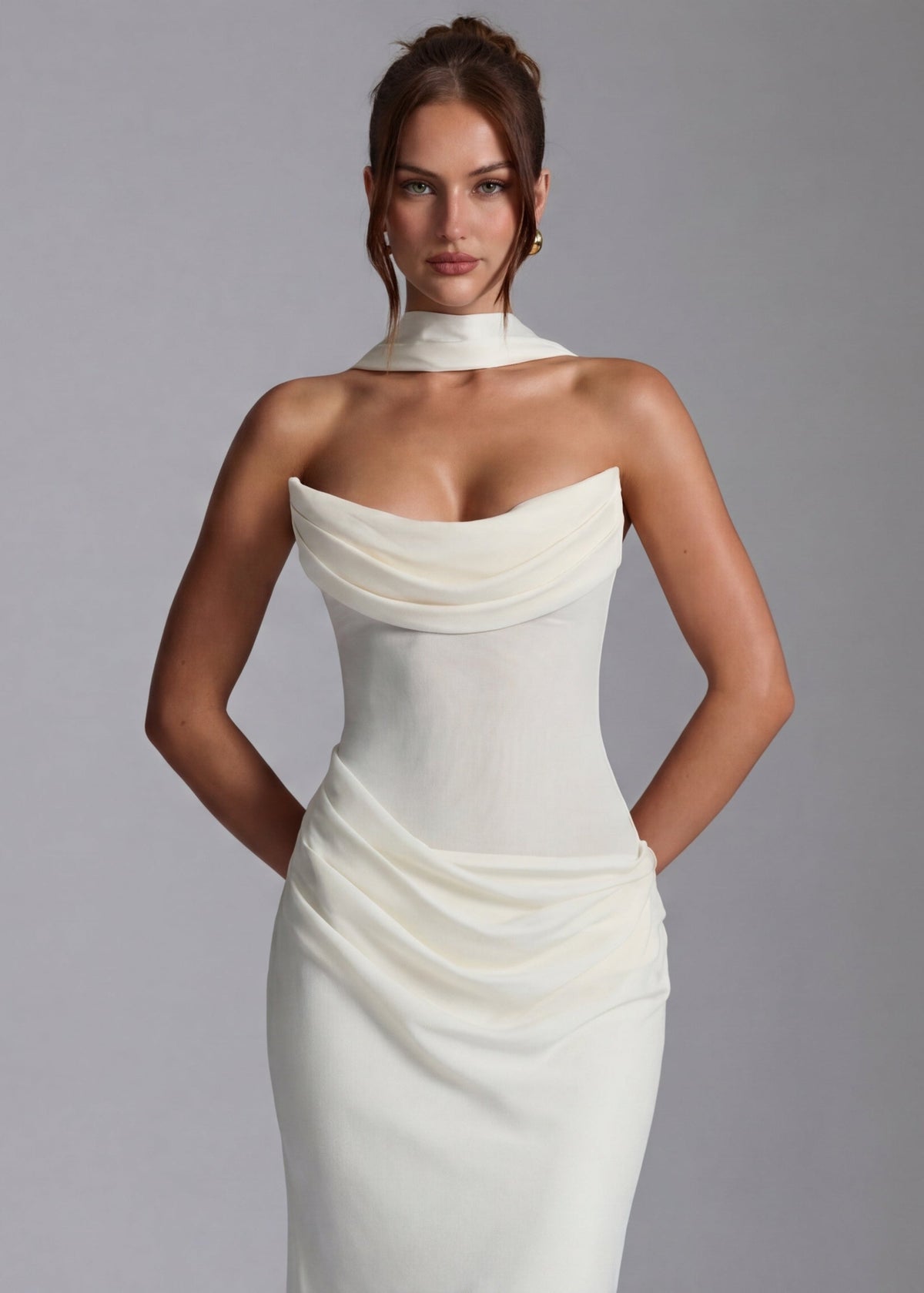 Lily | Vestido largo drapeado