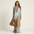Carlota | Vestido camisero maxi de seda