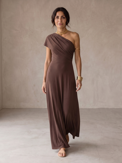 Brenda | Vestido midi de línea limpia