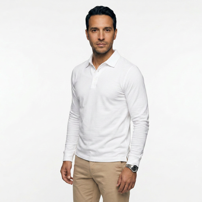 Daniel | Polo clásico de manga larga, corte slim fit