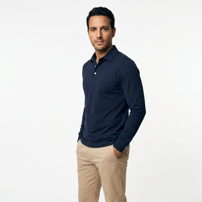 Daniel | Polo clásico de manga larga, corte slim fit