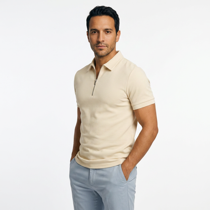 Rodrigo | Polo con cierre, corte slim y transpirable