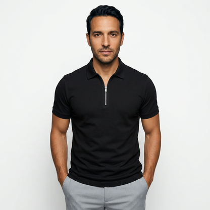 Rodrigo | Polo con cierre, corte slim y transpirable