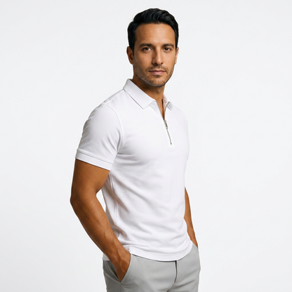 Rodrigo | Polo con cierre, corte slim y transpirable