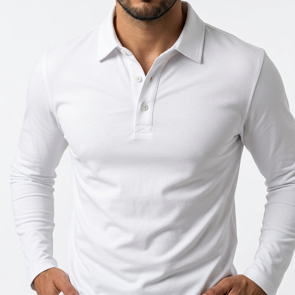 Daniel | Polo clásico de manga larga, corte slim fit