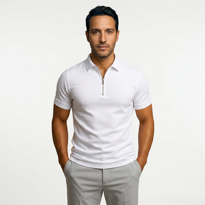 Rodrigo | Polo con cierre, corte slim y transpirable