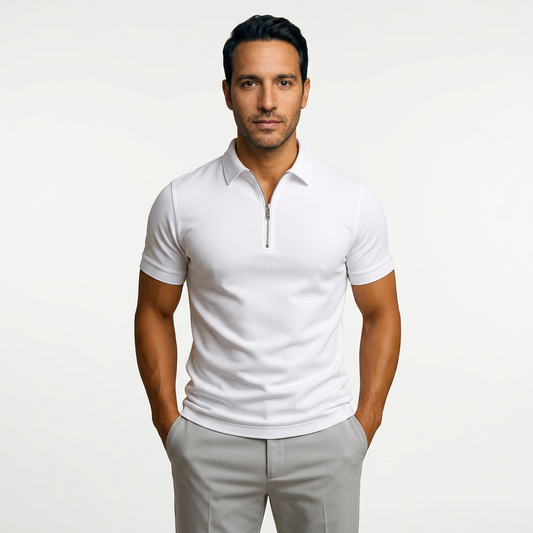Rodrigo | Polo con cierre, corte slim y transpirable