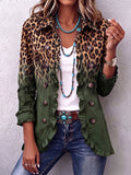 Laura | Chamarra de leopardo verde con volantes