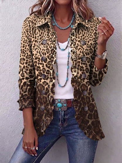 Nazaret | Chamarra de leopardo con volantes