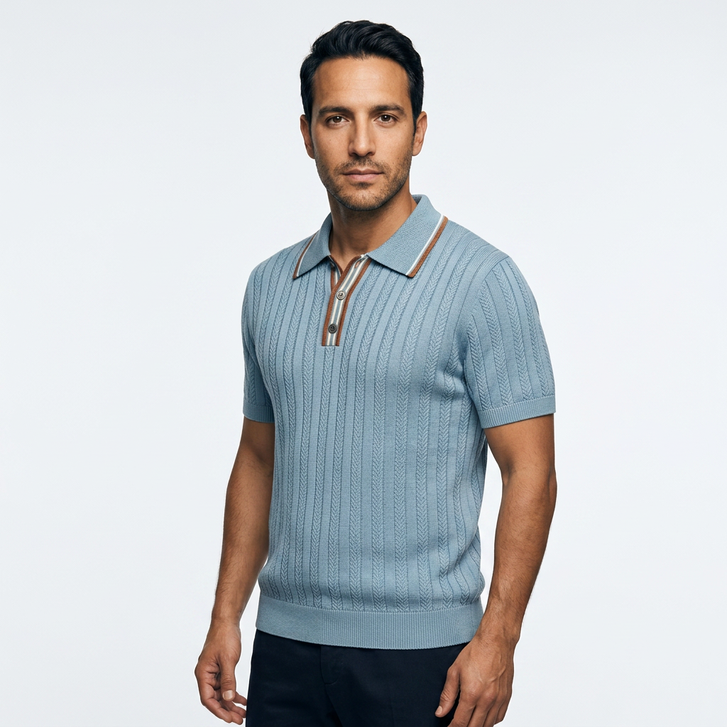 Gael | Polo de punto vintage de tres botones