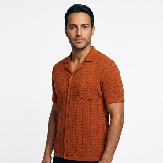 Adrián | Polo de punto jacquard vintage