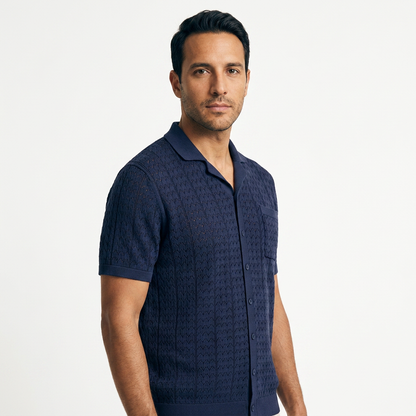 Adrián | Polo de punto jacquard vintage