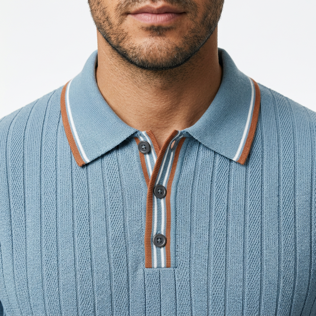 Gael | Polo de punto vintage de tres botones