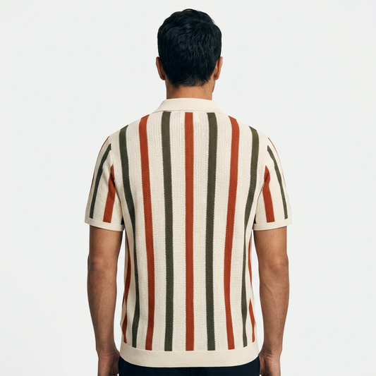 Bruno | Polo de punto trenzado vintage