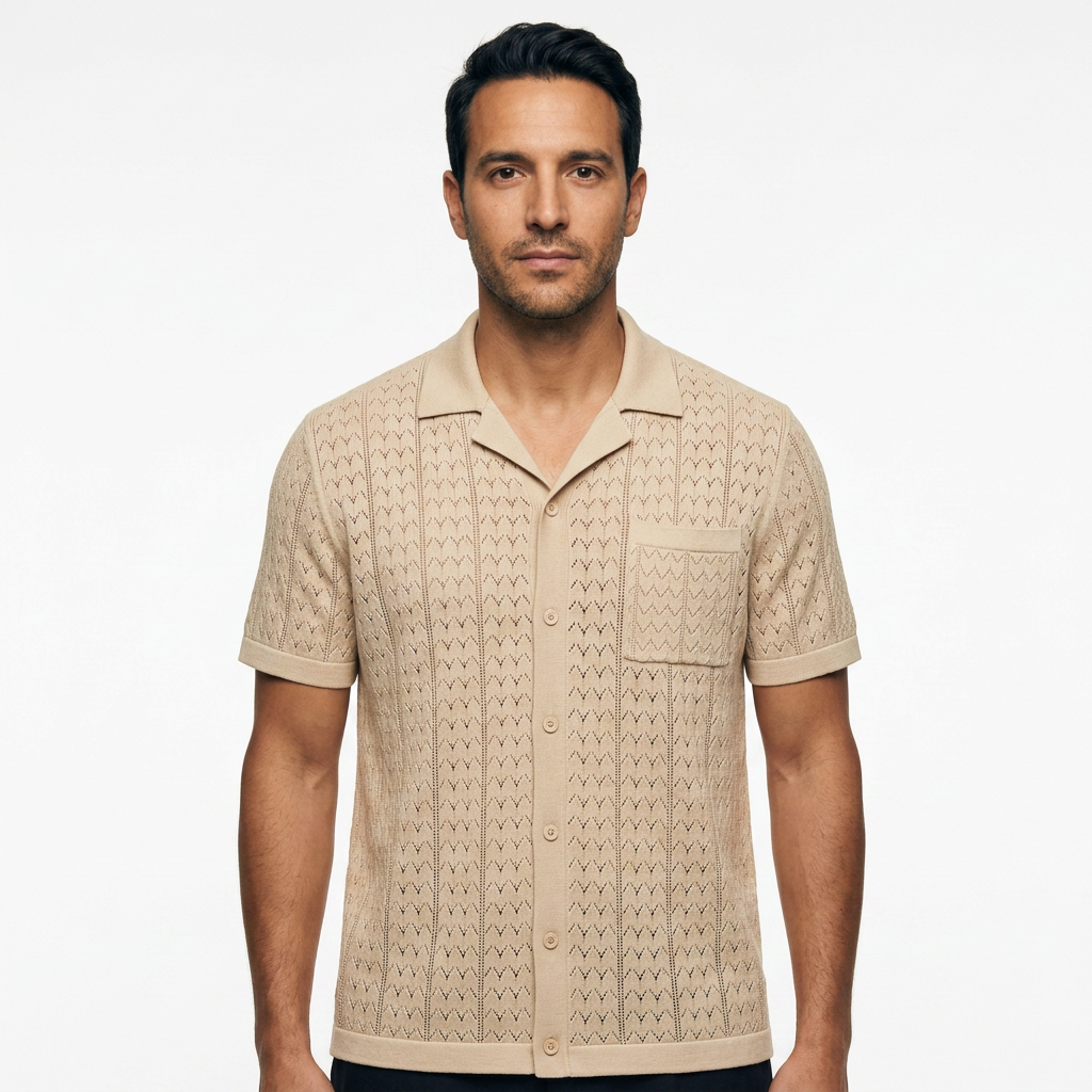 Adrián | Polo de punto jacquard vintage