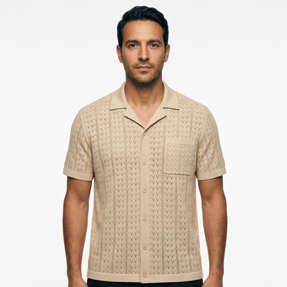 Adrián | Polo de punto jacquard vintage