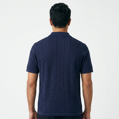 Adrián | Polo de punto jacquard vintage