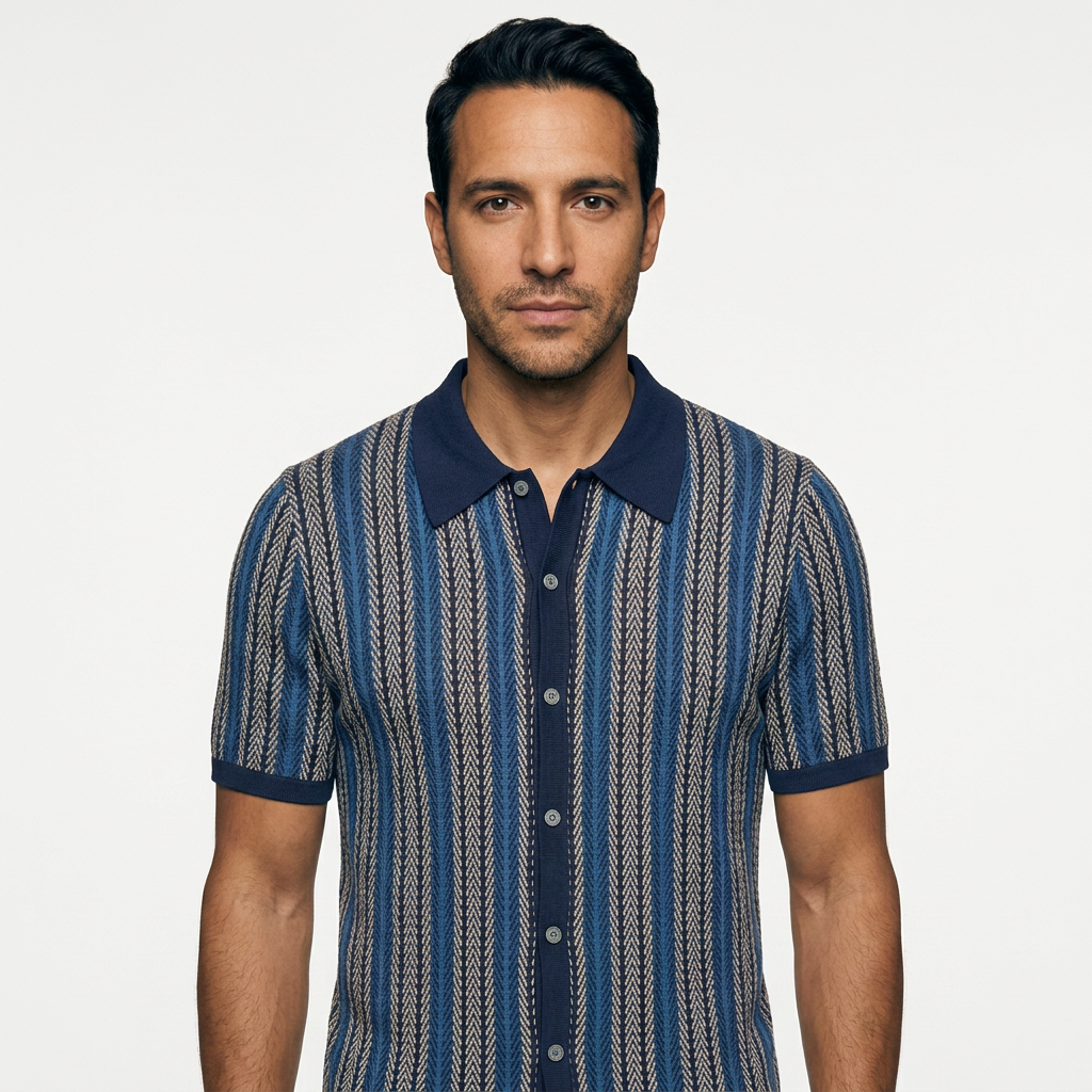 Martín | Polo de punto con rayas verticales
