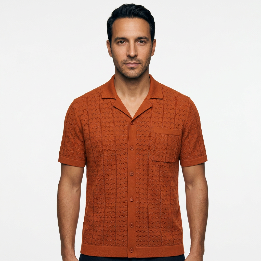 Adrián | Polo de punto jacquard vintage