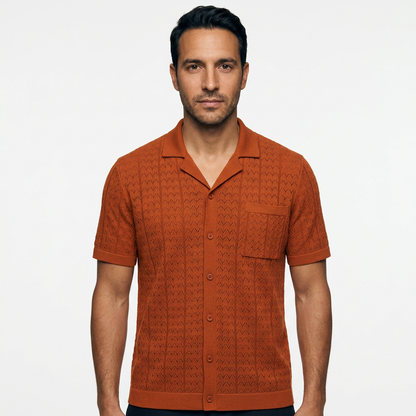 Adrián | Polo de punto jacquard vintage