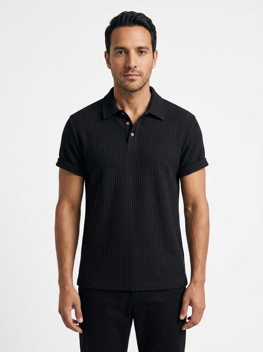 Hugo | Polo de punto waffle