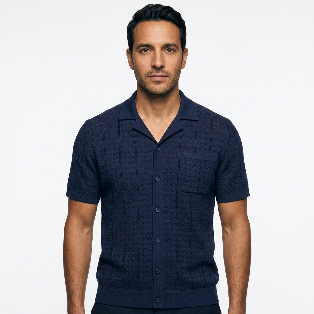 Adrián | Polo de punto jacquard vintage