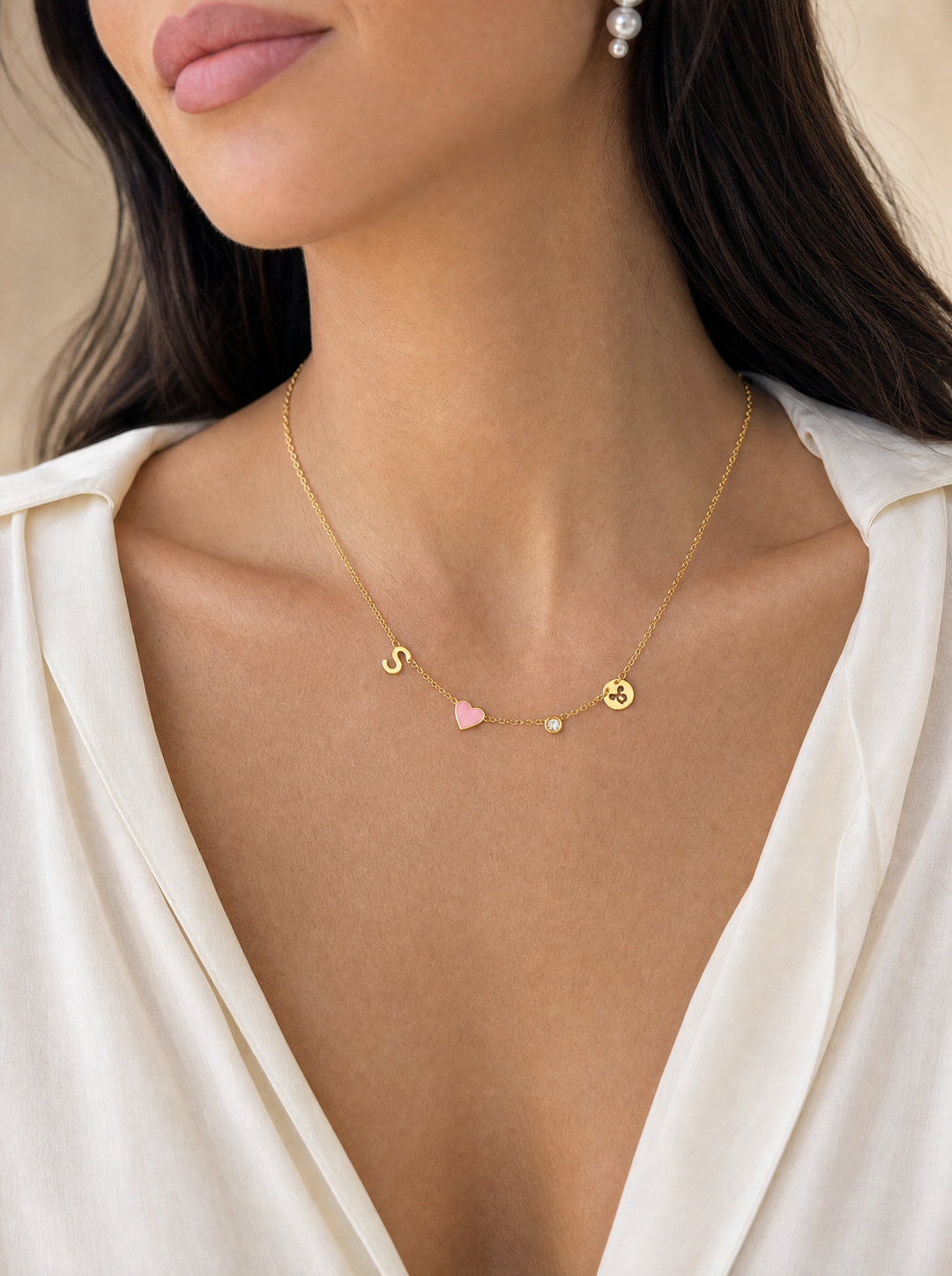 Amanda | Collar con inicial, piedra de nacimiento y signo zodiacal