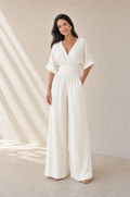Josefina | Jumpsuit con escote en V y pantalón ancho