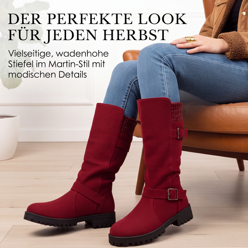 Renata | Botas hasta la pantorrilla con hebillas