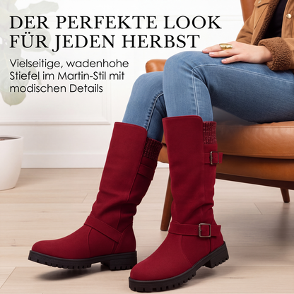 Renata | Botas hasta la pantorrilla con hebillas