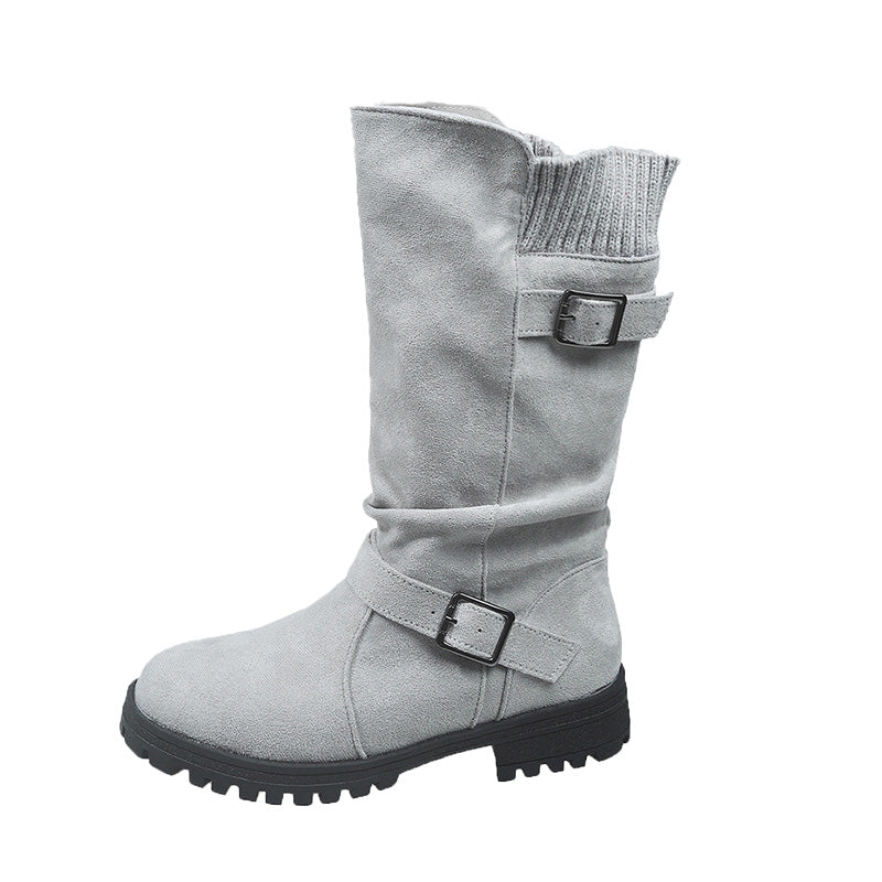 Renata | Botas hasta la pantorrilla con hebillas